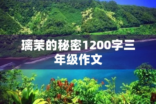 璃茉的秘密1200字三年级作文
