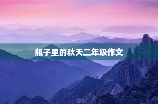 瓶子里的秋天二年级作文