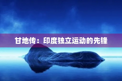 甘地传：印度独立运动的先锋