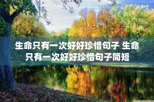 生命只有一次好好珍惜句子 生命只有一次好好珍惜句子简短