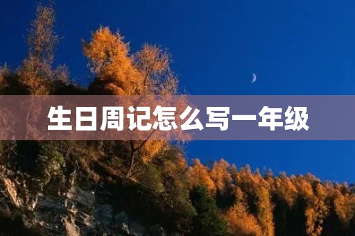 生日周记怎么写一年级