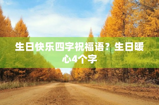 生日快乐四字祝福语？生日暖心4个字