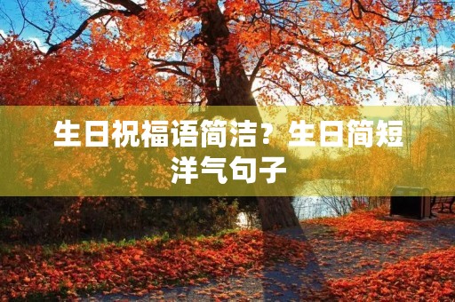 生日祝福语简洁?生日简短洋气句子