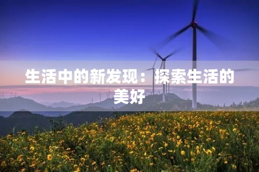 生活中的新发现:探索生活的美好 生活中的新发现:探索生活的美好