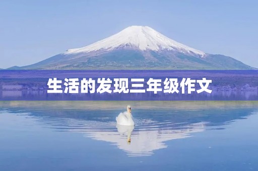 生活的发现三年级作文
