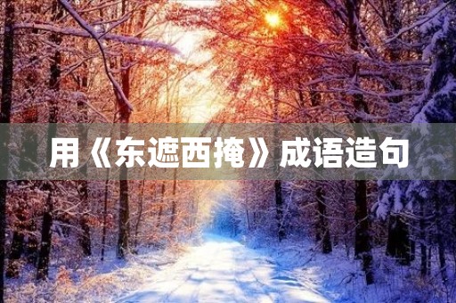 用《东遮西掩》成语造句 用《东遮西掩》成语造句
