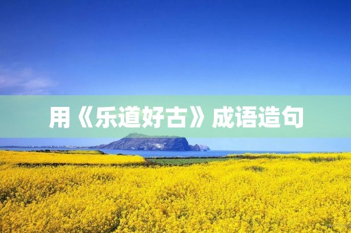 用《乐道好古》成语造句