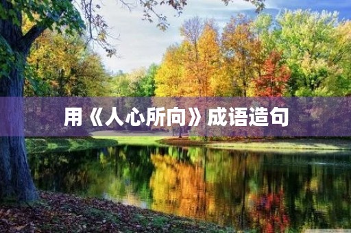 用《人心所向》成语造句