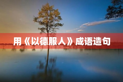 用《以德服人》成语造句