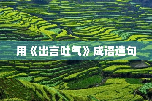 用《出言吐气》成语造句