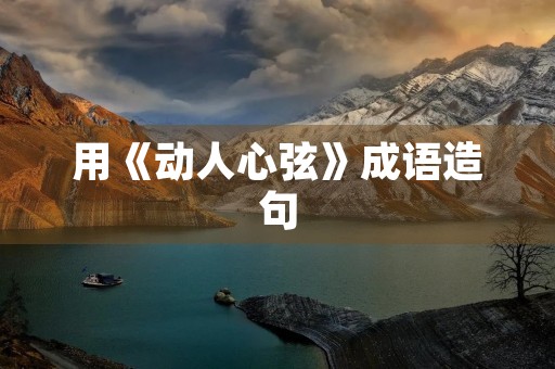 用《动人心弦》成语造句