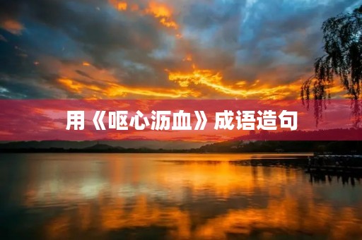 用《呕心沥血》成语造句 用《呕心沥血》成语造句