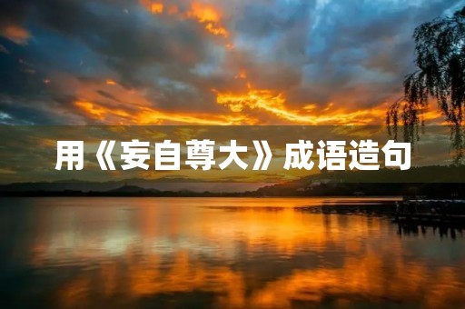 用《妄自尊大》成语造句 用《妄自尊大》成语造句