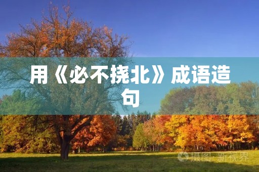 用《必不挠北》成语造句