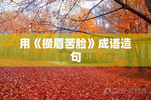 用《攒眉苦脸》成语造句 用《攒眉苦脸》成语造句