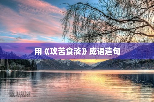 用《攻苦食淡》成语造句