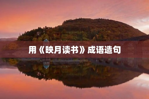 用《映月读书》成语造句