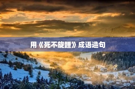 用《死不旋踵》成语造句 用《死不旋踵》成语造句
