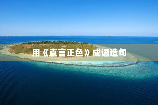用《直言正色》成语造句