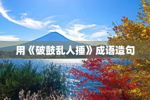 用《破鼓乱人捶》成语造句 用《破鼓乱人捶》成语造句