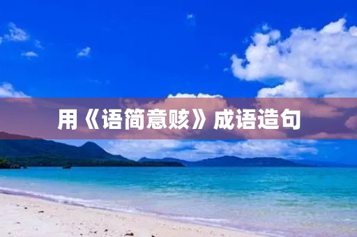 用《语简意赅》成语造句