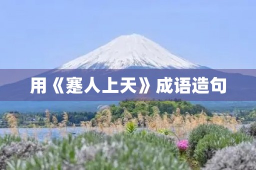 用《蹇人上天》成语造句
