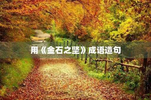 用《金石之坚》成语造句 用《金石之坚》成语造句