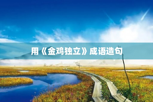 用《金鸡独立》成语造句 用《金鸡独立》成语造句