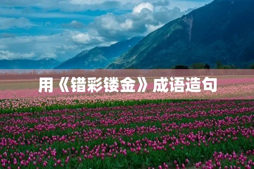 用《错彩镂金》成语造句 用《错彩镂金》成语造句
