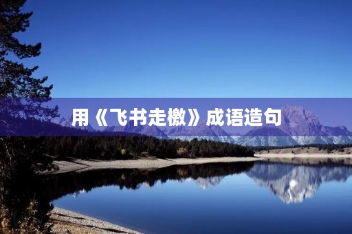 用《飞书走檄》成语造句