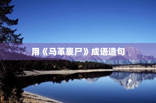 用《马革裹尸》成语造句