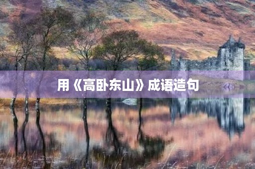 用《高卧东山》成语造句
