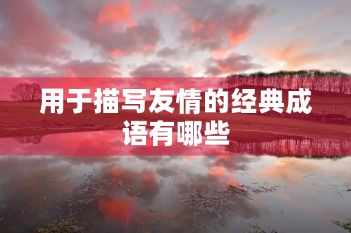 用于描写友情的经典成语有哪些 用于描写友情的经典成语有哪些