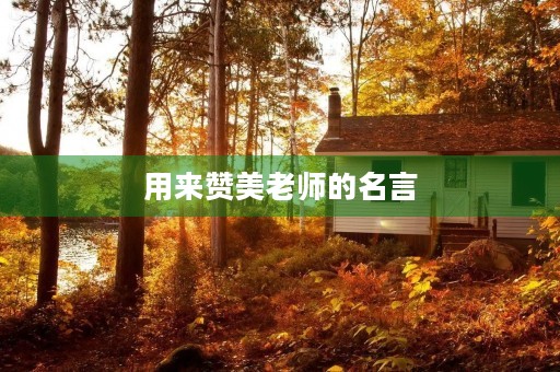 用来赞美老师的名言(用来赞美老师的名言警句) 用来赞美老师的名言(用来赞美老师的名言警句)