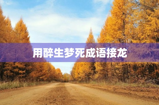 用醉生梦死成语接龙 用醉生梦死成语接龙
