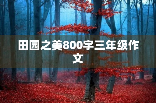 田园之美800字三年级作文 田园之美800字三年级作文