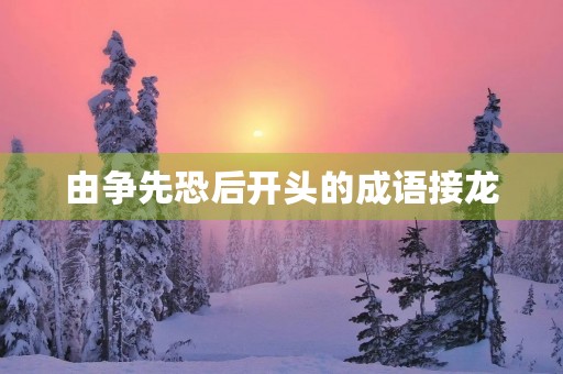 由争先恐后开头的成语接龙