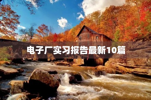 电子厂实习报告最新10篇