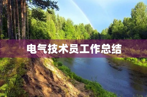 电气技术员工作总结