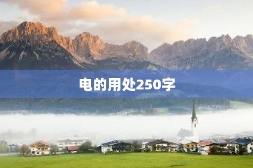 电的用处250字