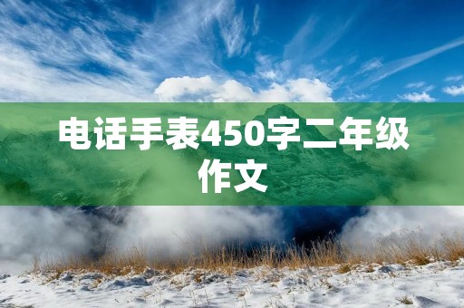 电话手表450字二年级作文
