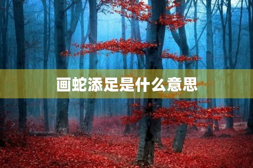 画蛇添足是什么意思