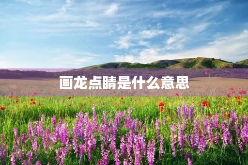 画龙点睛是什么意思