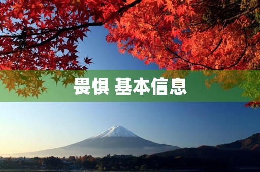 畏惧 基本信息(拼音、读音等)(畏惧的拼音) 畏惧 基本信息(拼音、读音等)(畏惧的拼音)