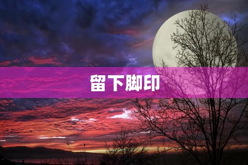 留下脚印，走出自己的人生路