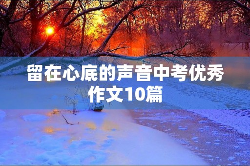 留在心底的声音中考优秀作文10篇 留在心底的声音中考优秀作文10篇