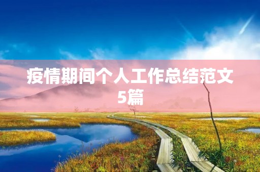 疫情期间个人工作总结范文5篇