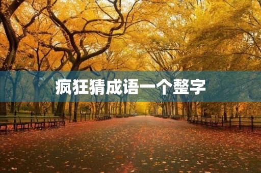 疯狂猜成语一个整字