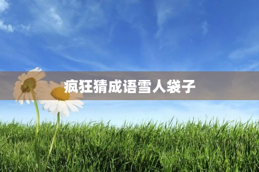 疯狂猜成语雪人袋子 疯狂猜成语雪人袋子