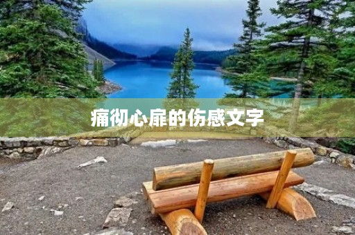 痛彻心扉的伤感文字